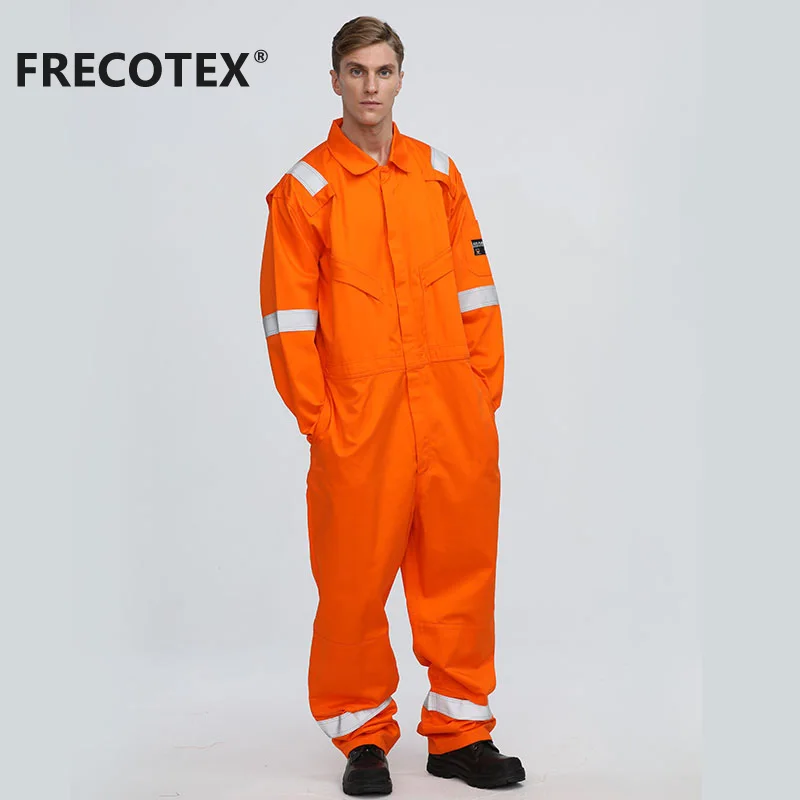 FRECOTEX 100% хлопок сварочный огнестойкий Электрический защитный спецодежды промышленный комбинезон