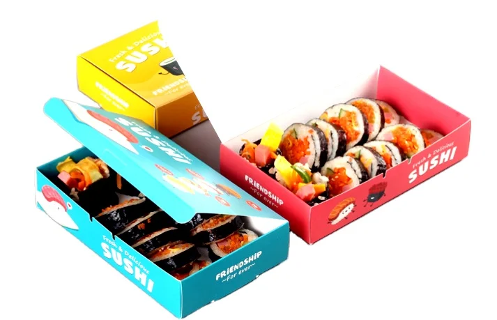 New takeout wrapping sushi boxes