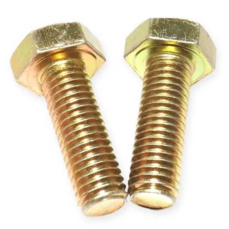 Wholesale Bolt  Yellow Zinc DIN933 / DIN931 High Strength M8 M10 M12 Hex Bolt
