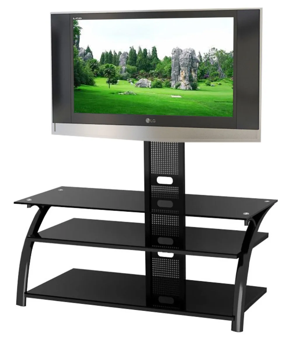Высококачественная Черная Современная Подставка для телевизора с креплением для телевизора 32 ~ 60 дюймов, светодиодная подставка для ЖК-телевизора, мебель для гостиной