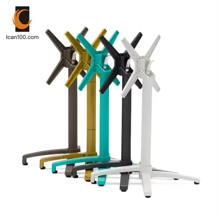 Industrial X Metal Furniture Table Legs Dining Restaurant Aluminum Folding Table Legs