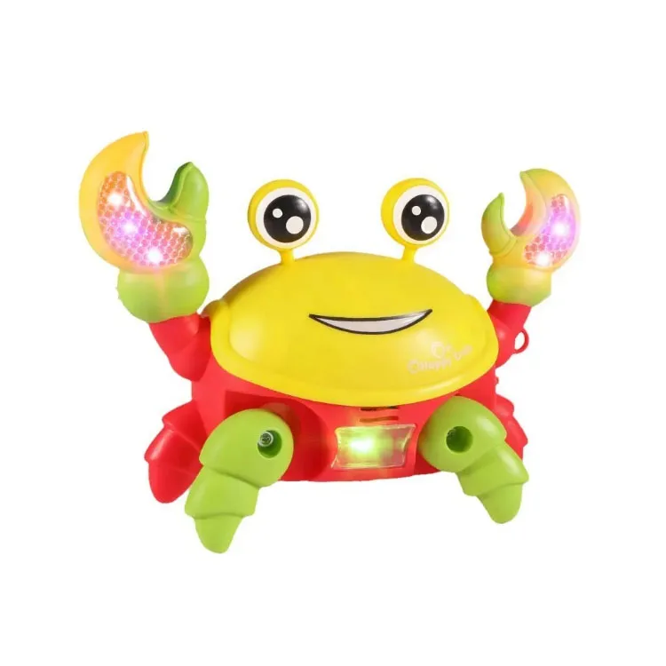 Wholesale Electric Runaway Crab Crawling Crab Baby Toy Electric Walking Crab Toy with Music and LED Light Up