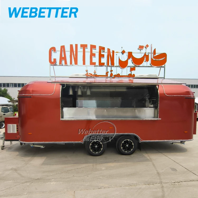 WEBETTER Remorque Snack Pizza Fast Food Truck Chicken Rotisserie Grill Food Trailer BBQ Coffee Mobile Kitchen Food Trailer Sale