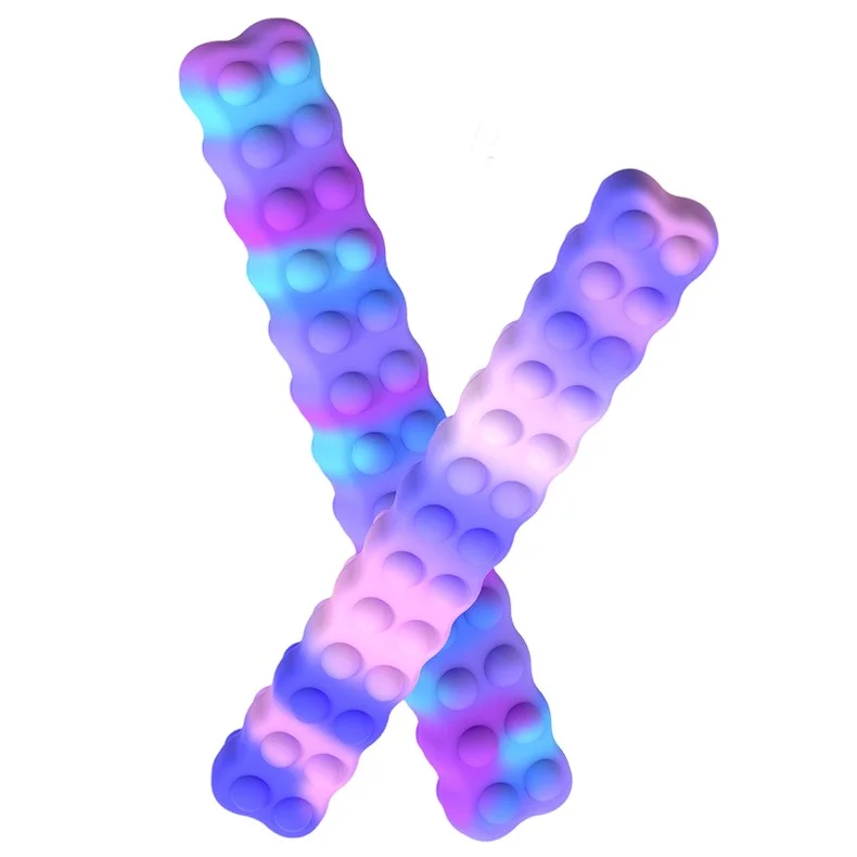New LED Light Sensory Pop Fidget Toy Silicone Squeeze Bubble Finger Press Stress Toy for Age 5-7 Years Unisex