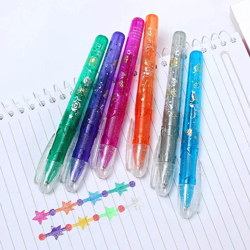 Creative Custom Glitter Tattoo Gel Pen Set with Blister Package