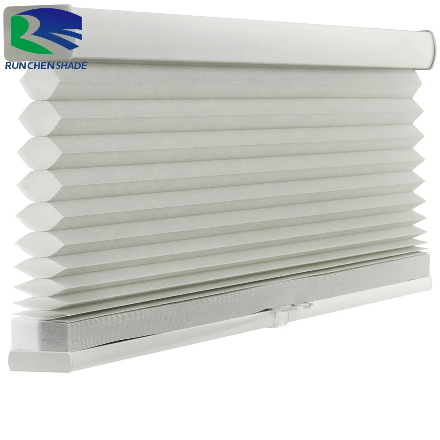 Elegant Motorized Blackout Plisse Honeycomb Skylight Blinds Cellular