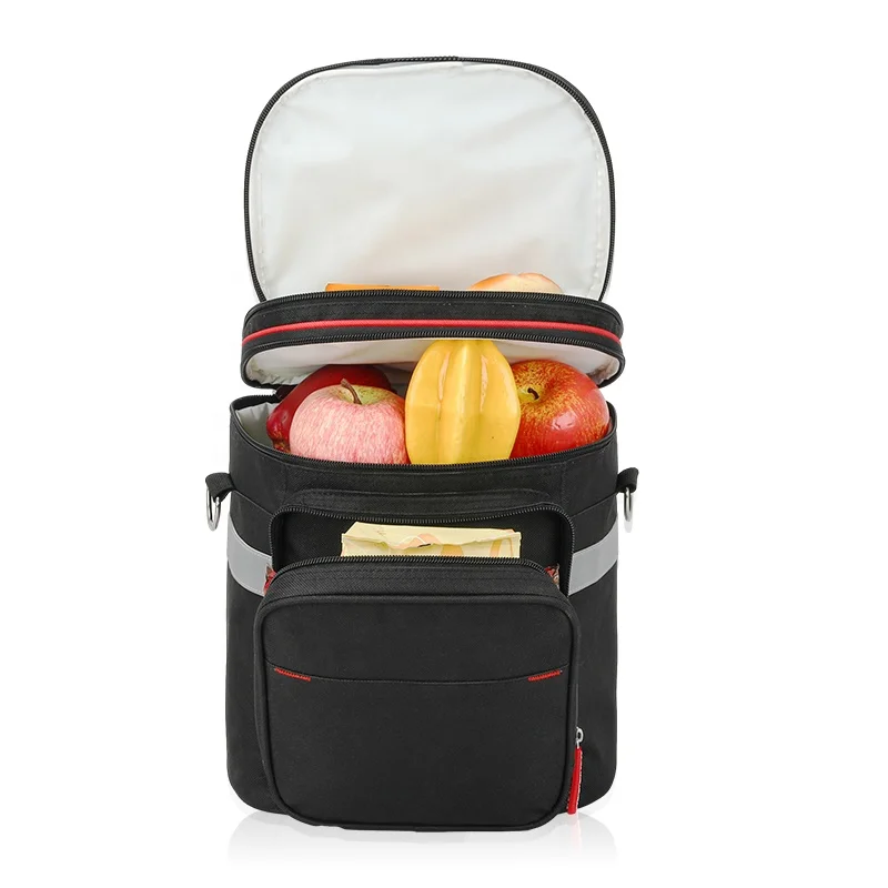 Portable Small Reusable Polyester Insulated Cooler Bag Soft Tote Leakproof Thermal Insulation Lunch Bag for Food