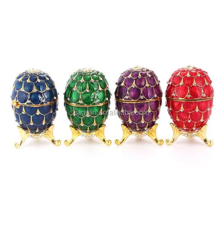  Оптовая продажа Европейский Пасхальный подарок коробка для аксессуаров яиц Faberge праздничных ювелирных