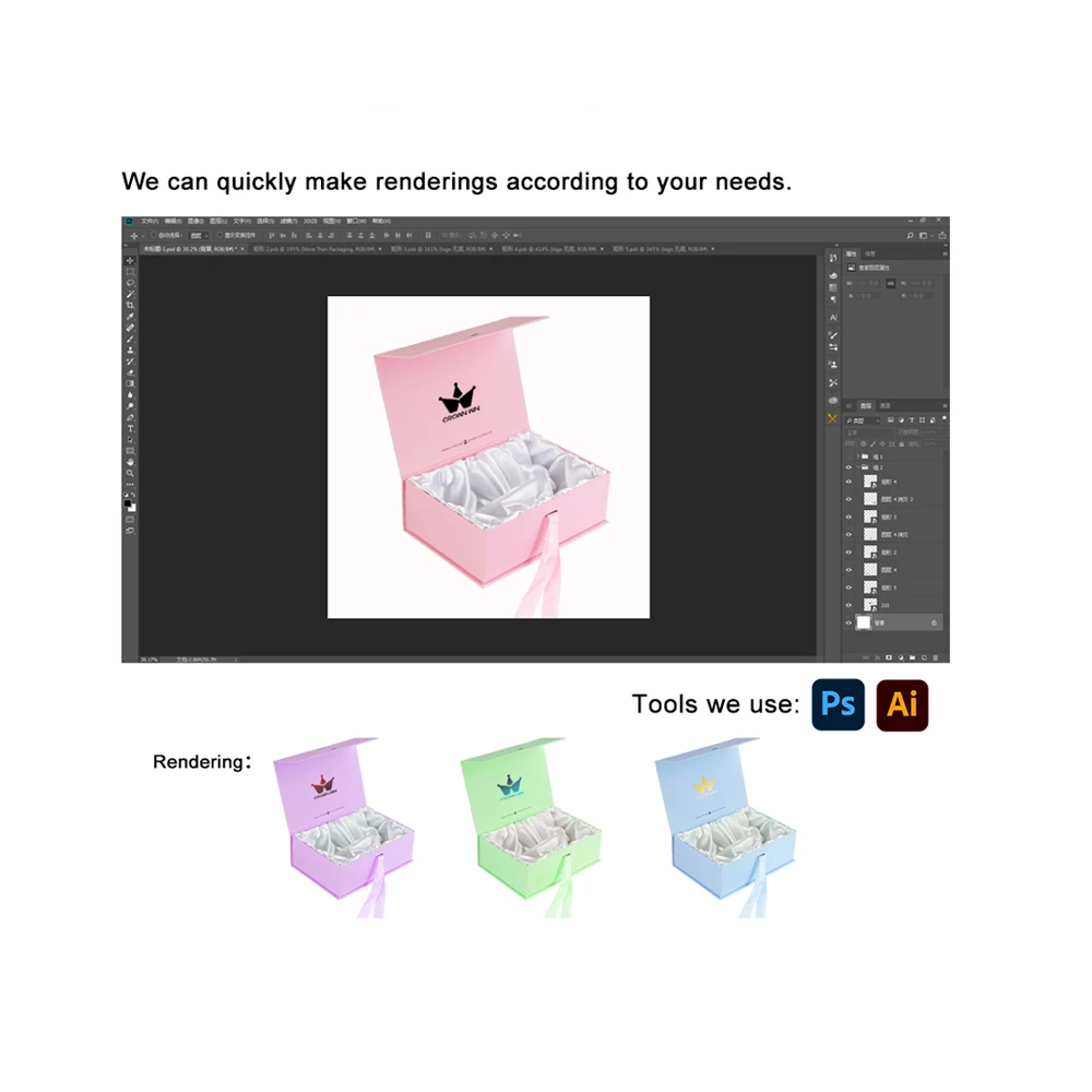 luxury wedding invitation packaging gift boxes reusable big size hair extension lined design magnetic satin box with silk