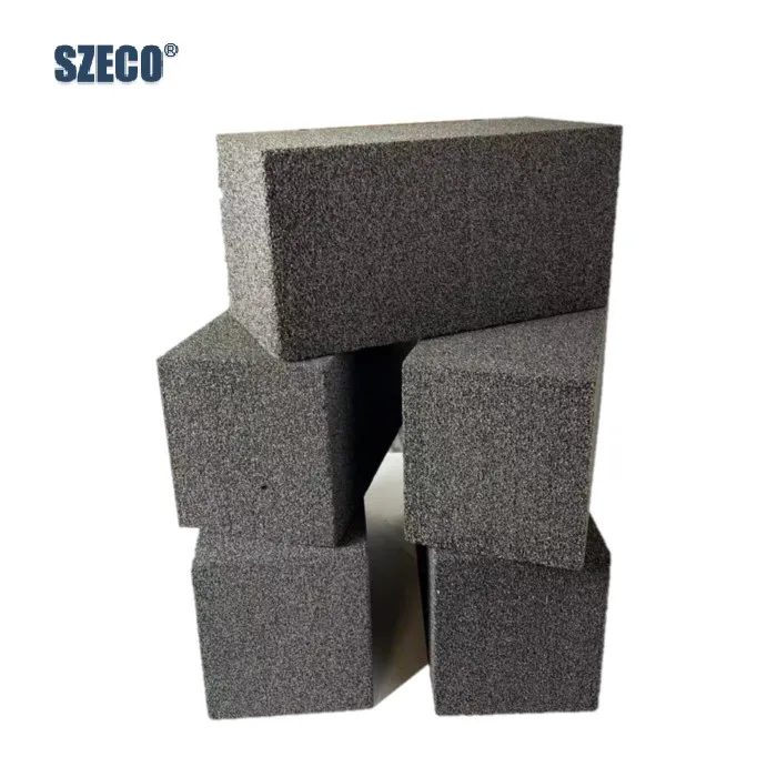 Black foam glass cleaning stone China Magic large Black griddle grill stone griddle block brick