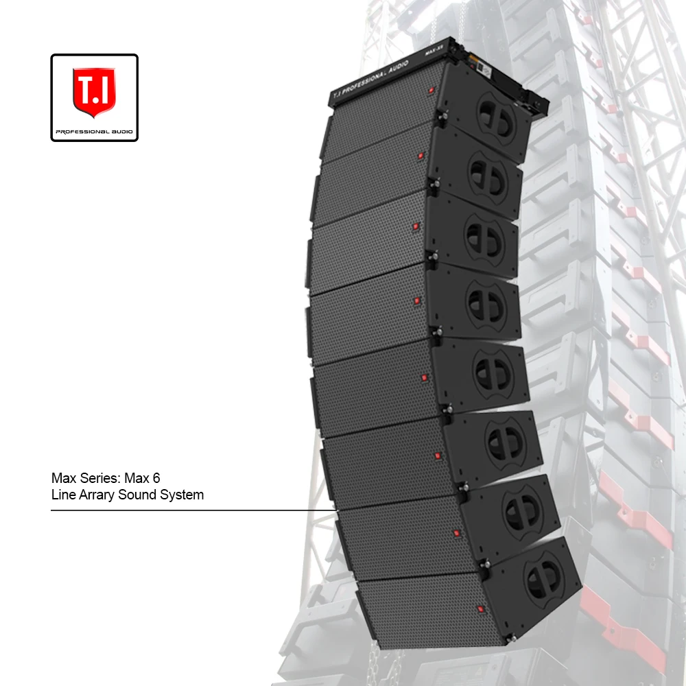 MAX-6 Two-way Passive Power Amplifier Subwoofer with Bluetooth Control, DSP for Concert, Venue Stage & Sound Equipment