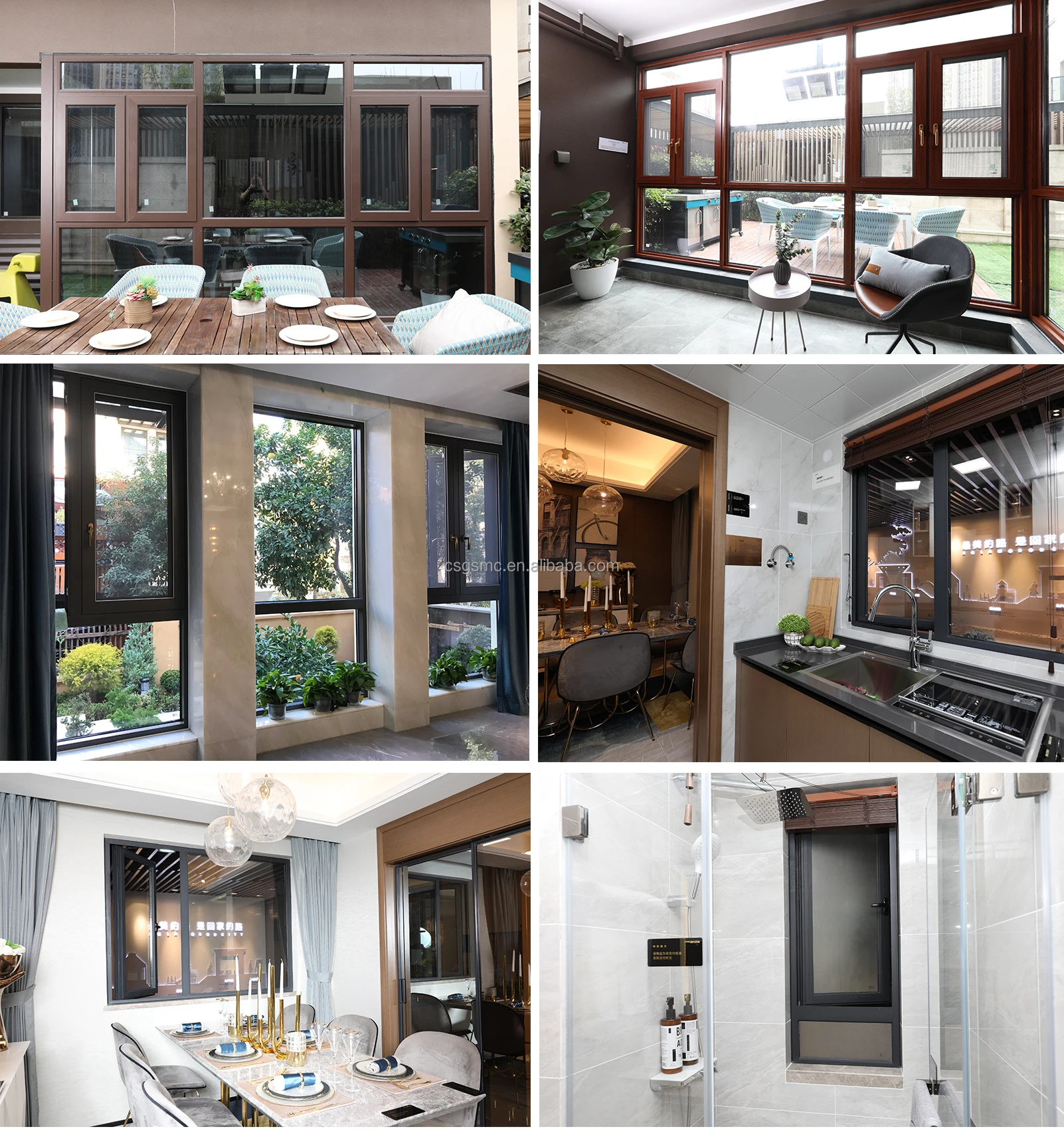 Greensee Glass Thickness 6m High Quality Handle Kin Long Locking System Outward Swing Windows