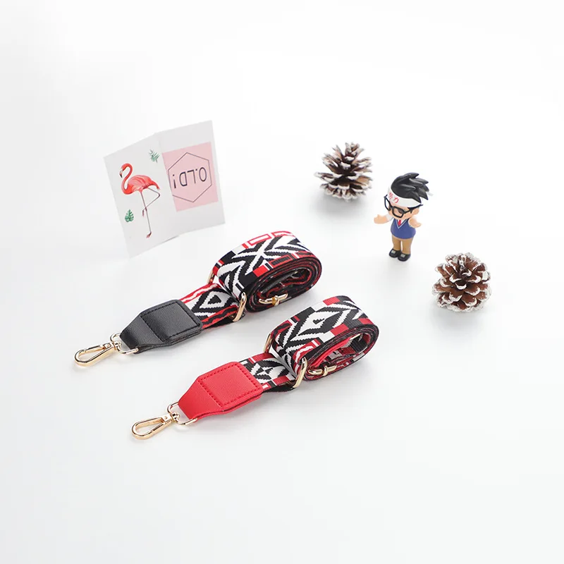 Bohemian Ethnic Style 3.8cm Diy Replacement Bag Straps Adjustable Crossbody Bag Straps