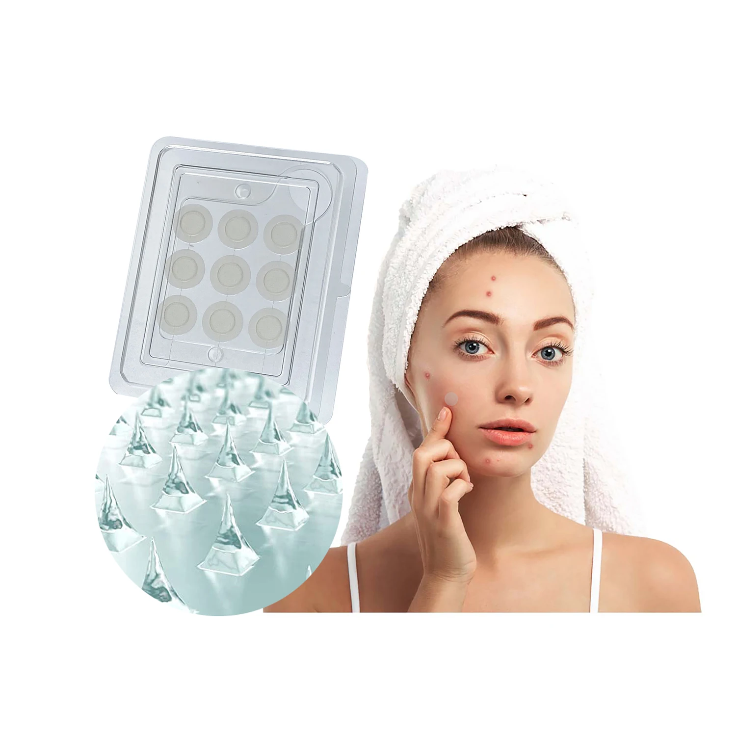 High tech super acne patch blemishes and zits cover for face soluable micro needle acne pimple patch