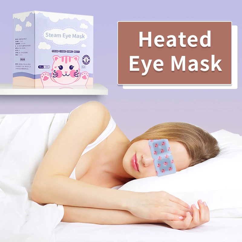 Fashionable custom printed steam dark circle travel private label sleep eye mask patches for dry eyes
