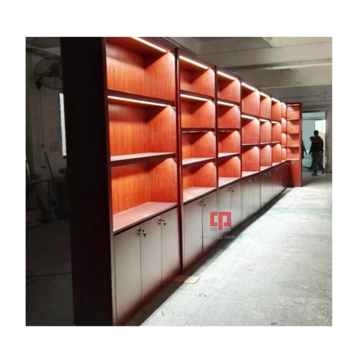 Уникальный большой винный шкаф витрина современный стиль роскошный изготовленный на заказ деревянный Витринный Шкаф