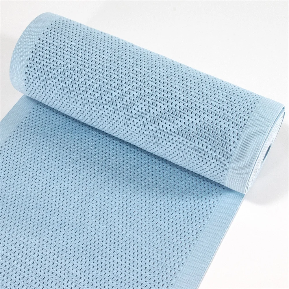 Sustainable woven polyester fabric crochet mesh elastic bandage medical band for wide elastic belly wrap