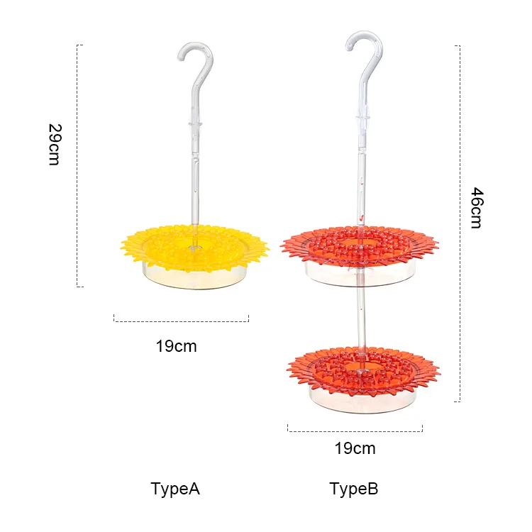 new design bird plastic feeder Birds water feeder 200ml bird feeder transparent