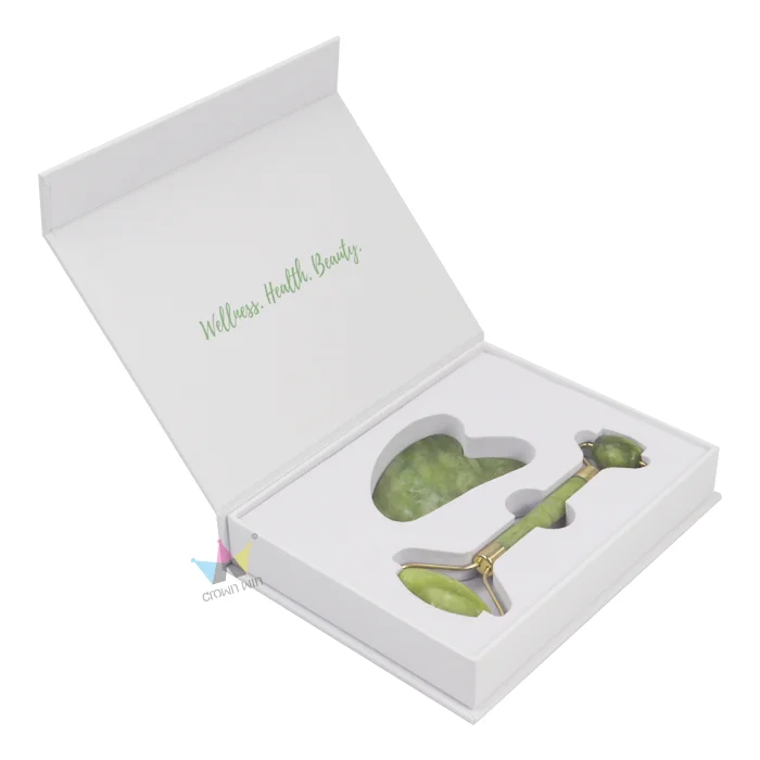 2021 Hot Selling White Magnetic Gift Box Rigid Magnetic Closure Gift Box For Jade Roller Luxury Magnetic Boxes Packaging