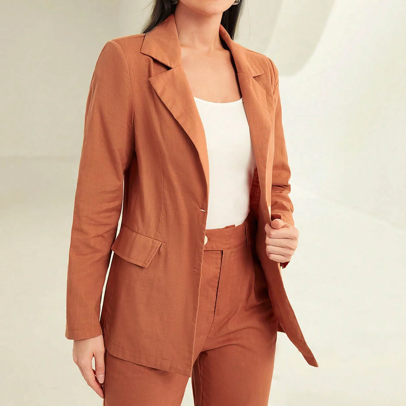 British Style MidLength Coats for, Women Wholesale Fall Clothing Options Blazers/