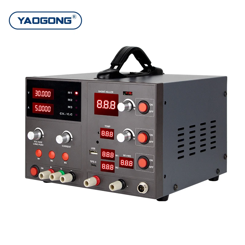 YAOGONG 2023 4 in 1 Short Circuit Detection Killer 30V5A Laboratory DC Power Supply Mobile Phone Repair Tool Soldering Station