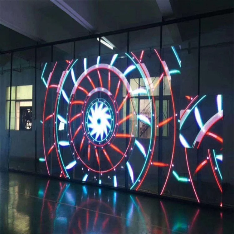 Ultra-thin Qualcomm transparent flexible film LED screen 95% transparency flexible film LED screen