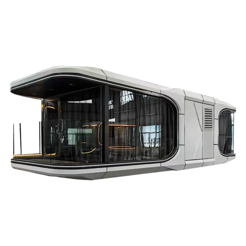 Light luxury technology space capsule camping base mobile space capsule room Mobile view room kiosk Coffee shop