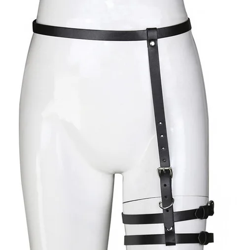 Factory Direct Sales Fashion Restraint Belt Belt Leggings Pu Leather Straps Single Double Layer Leggings Belt