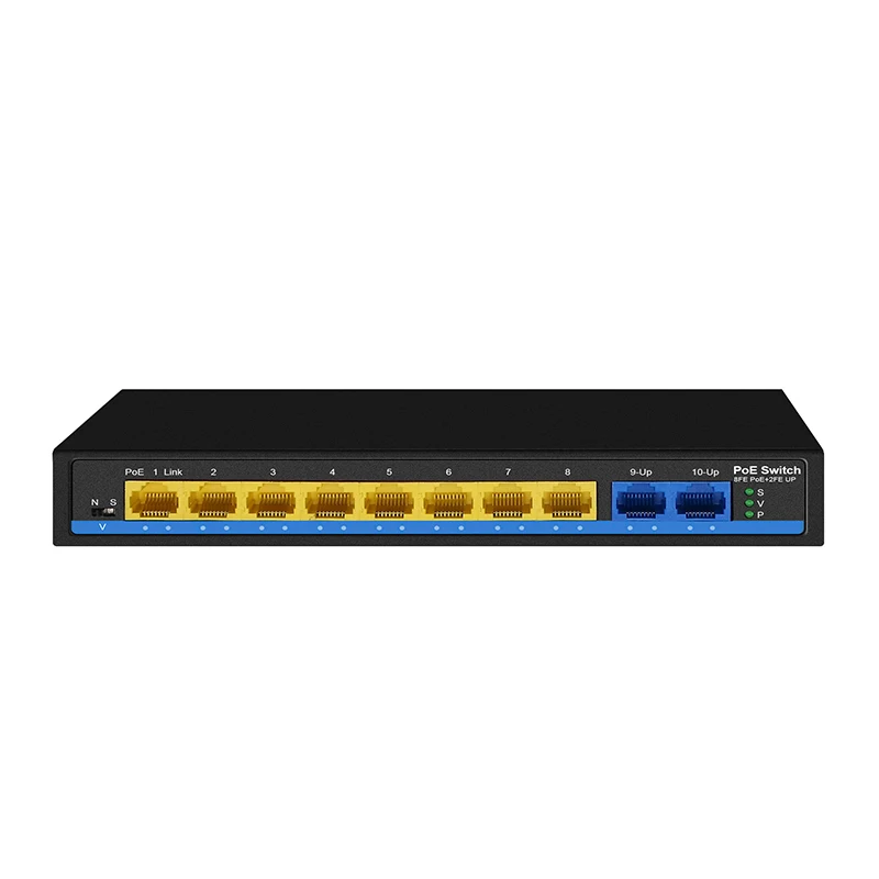 Хорошая цена, 4, 8, 16, 24, 32, 48 портов, сетевой коммутатор Ethernet, 100/1000 м, 48 В для IP-камеры Hikvision (POE0820BNS)
