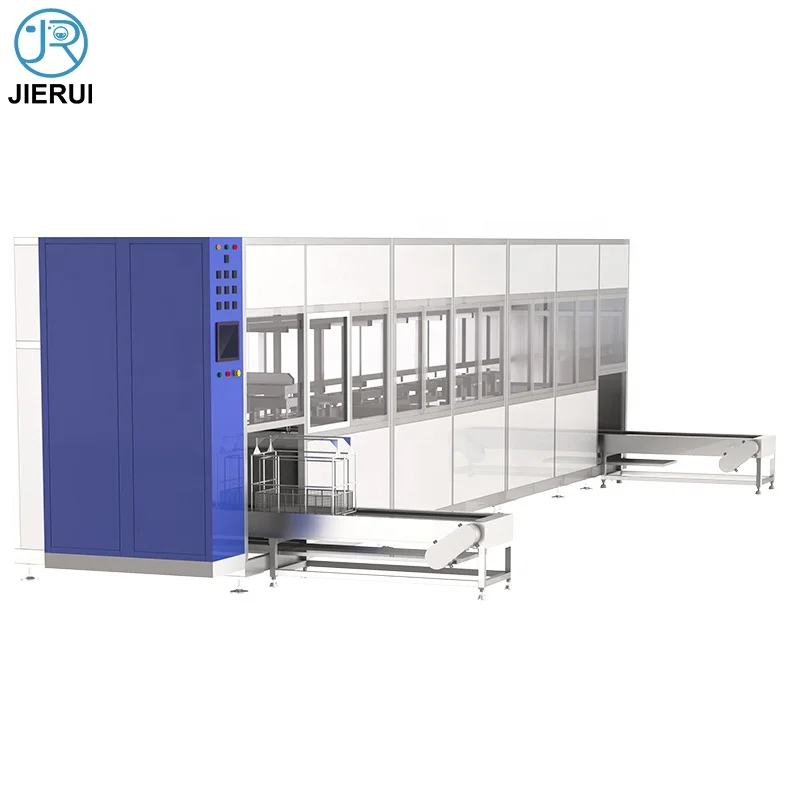 Fully multi-slot automatic industrial ultrasonic cleaner machine production line for solar panel cleaning system equipment