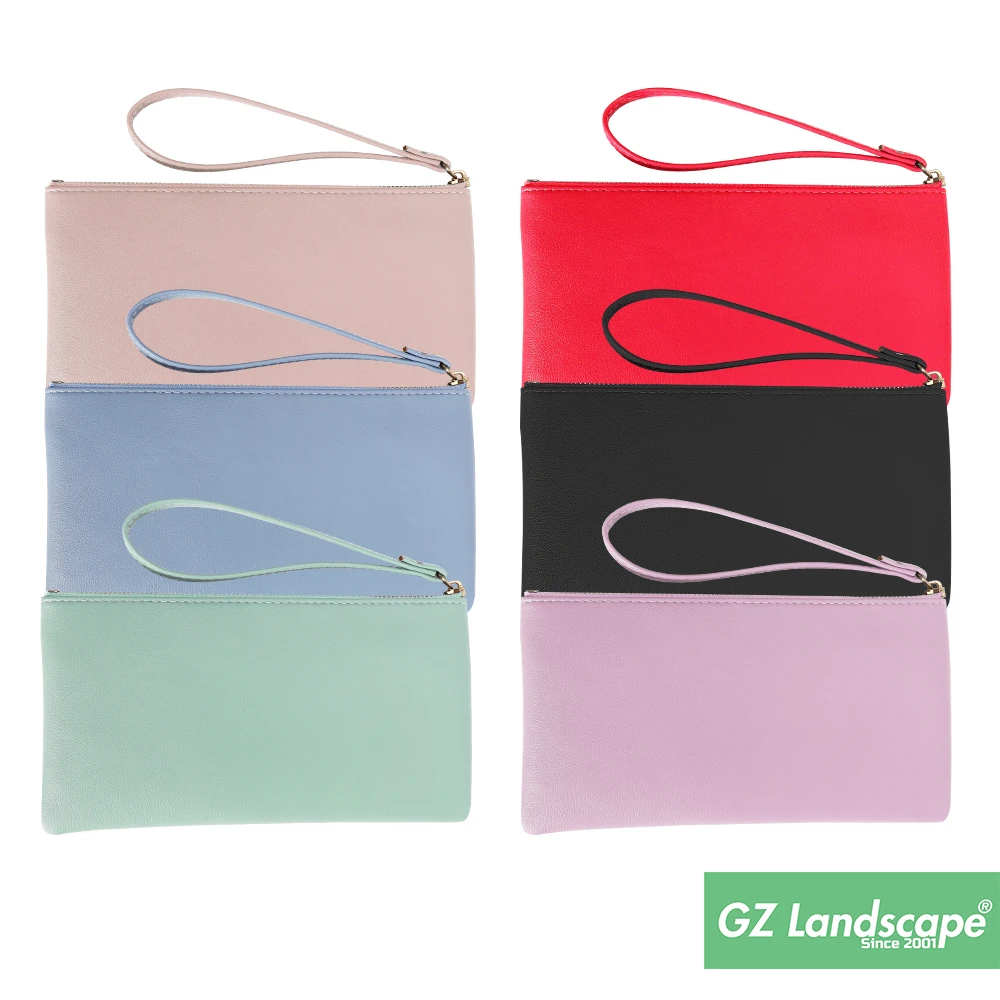 Guangzhou handbag multifunctional transparent mobile small touchable two layers purse stitch phone bag women wrist hand wallet