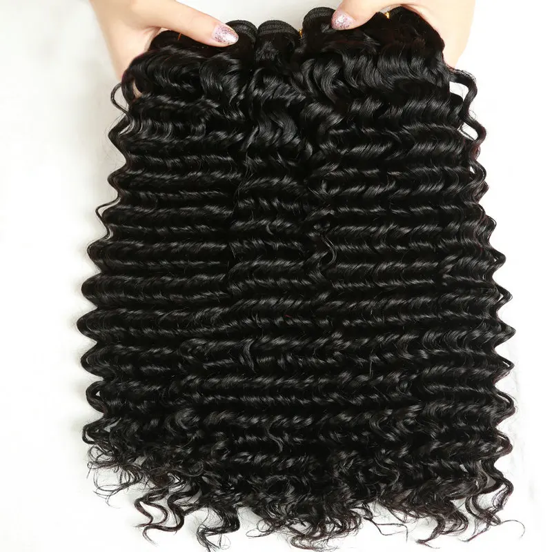 4 пучка волнистых волос перуанские пучки накладные волосы Remy человеческих не спутываются