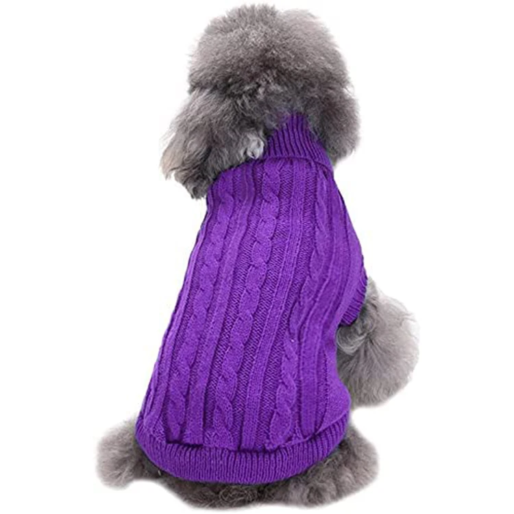 High Quality Knitting Autumn Winter Woollen Yarn Sweater Pets Small Dog Cat Clothing Clothes