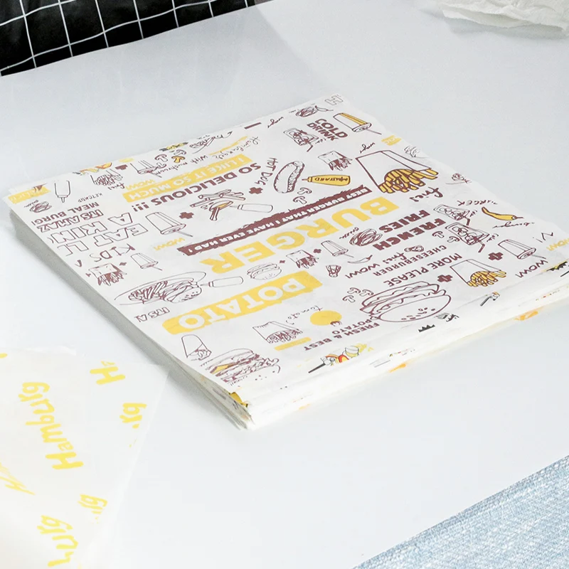 Custom Oil Proof Paper Wrapping Greaseproof Shawarma Food Grade Coating Paper