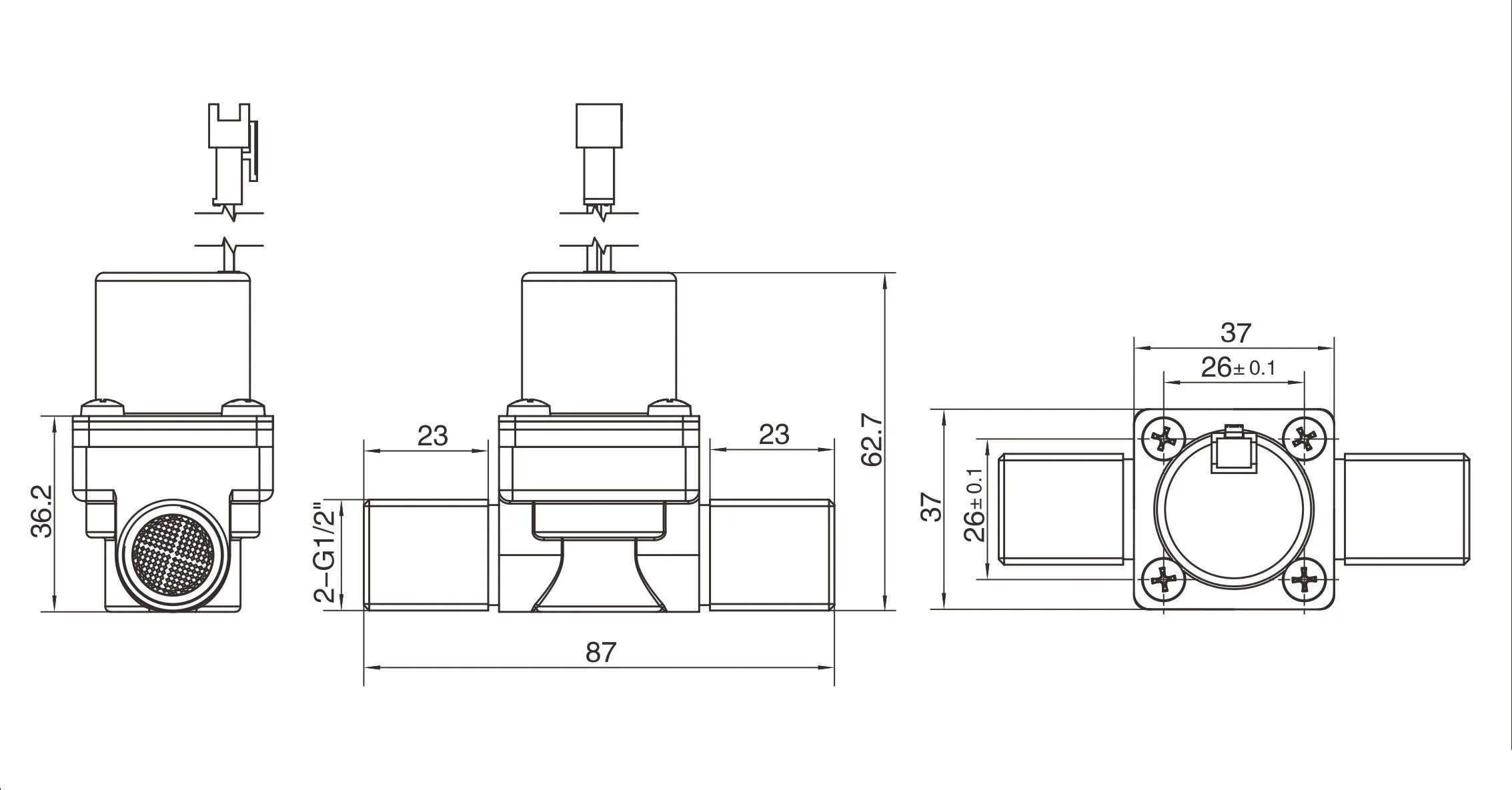 Fuxin Pulse Type Self Closing low pressure Solenoid Valve Direct Acting Flusher  Solenoid Valve Control Water 6V 12V 24V