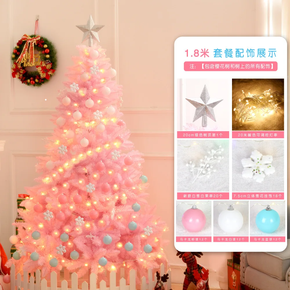 luxury Christmas tree decoration Christmas gift cherry blossom pink Christmas tree 1.2m 1.5 m 1.8m