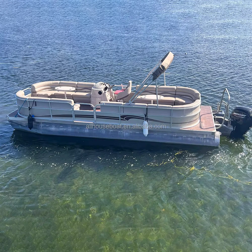 Allhouse housboat яхта 23 фута морской класс алюминиевая скорость Tritoon лодка понтон для соленой воды