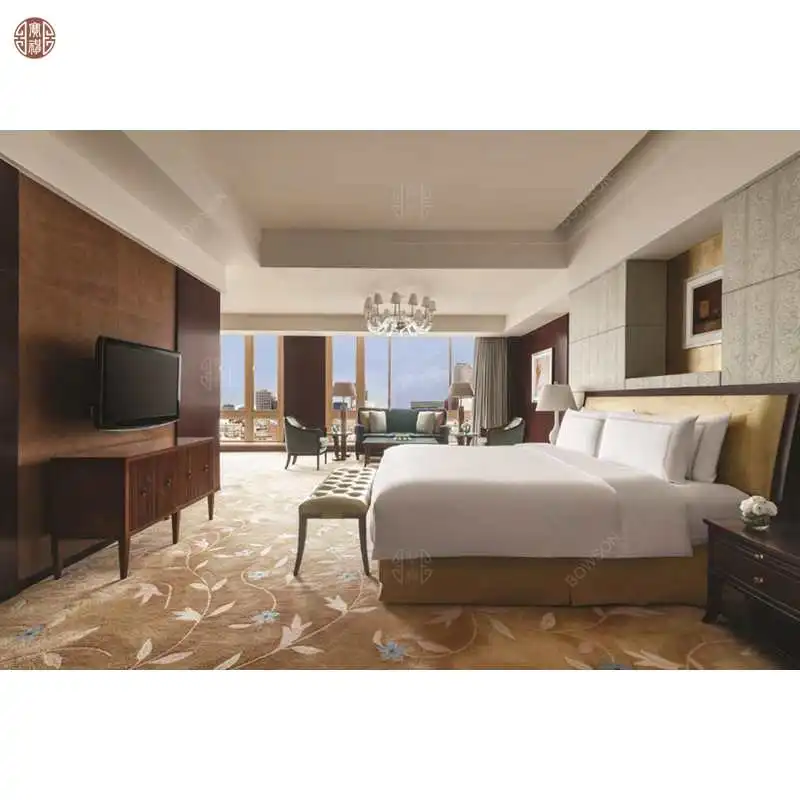 2022 Modern Design 5 Stars Hotel Luxury Furniture Hotel Wood Beds For Sale