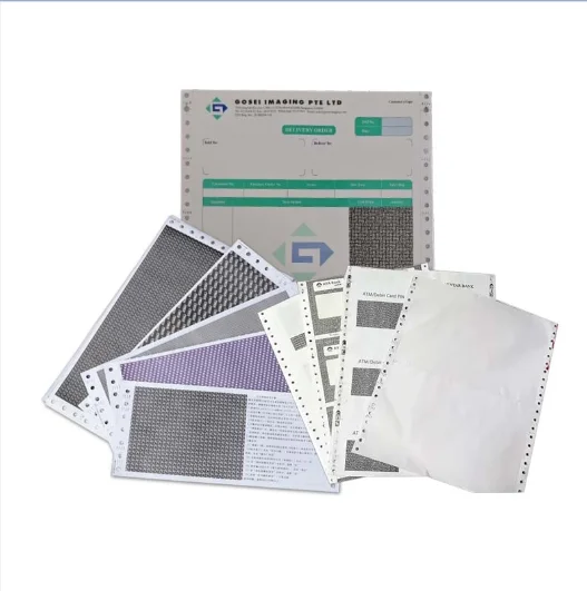 Factory High Quality 3-ply continuous carbonless printing paper Ncr  Carbonless Form Custom Size Logo Blue image Self-Copied