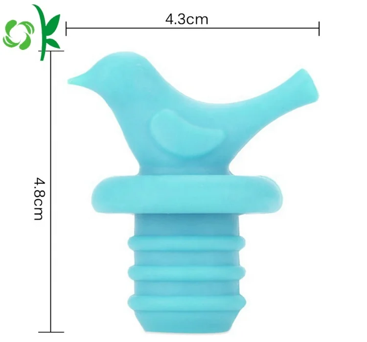 OKSILICONE забавная Силиконовая пробка в форме маленькой птицы для бутылок вина колпачки напитков и пива