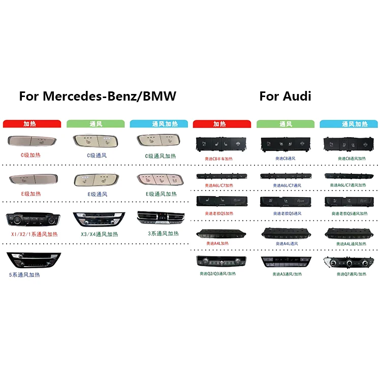 universal car seat ventilation system Switch button controller for Volkswagen honda toyota Audi bmw Mercedes