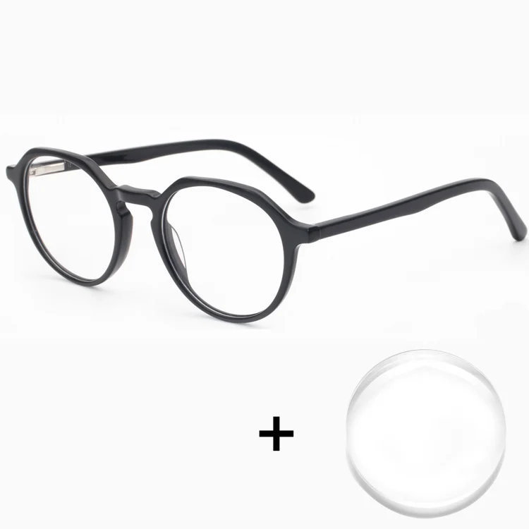 Finished Prescription Blue Light Blocking Optical Eyewear Ready Goods Acetate Eyeglasses HT8028