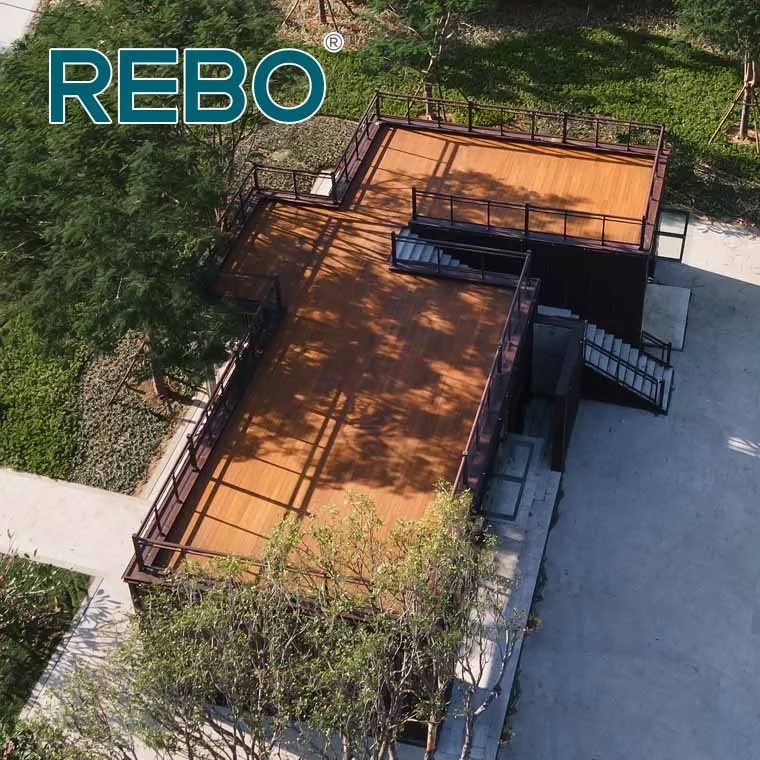 High density outdoor patio playground decking floor bamboo composite decking board