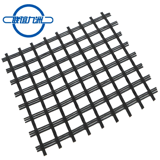 Glassfiber Geogrid Asphalt Fiberglass Geogrid 100/100kn