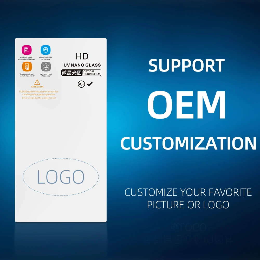 Explosion-Proof Uv Light Nano Liquid Screen Protective Film Hd Soft Uv Curing Glass Film For Hydrogel Machine