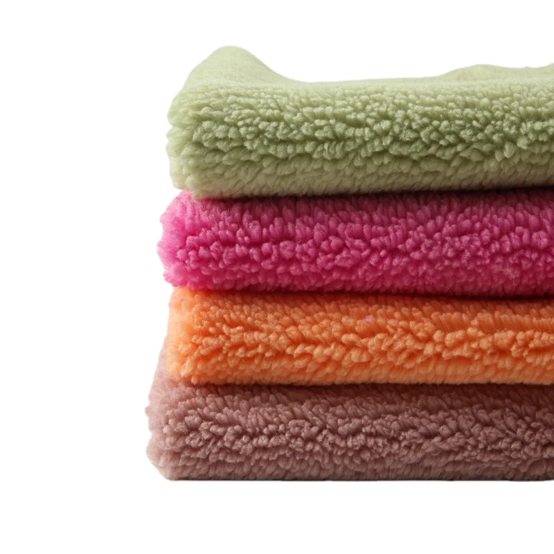 wholesale solid color 550gsm faux fur sherpa for coat toy pillow