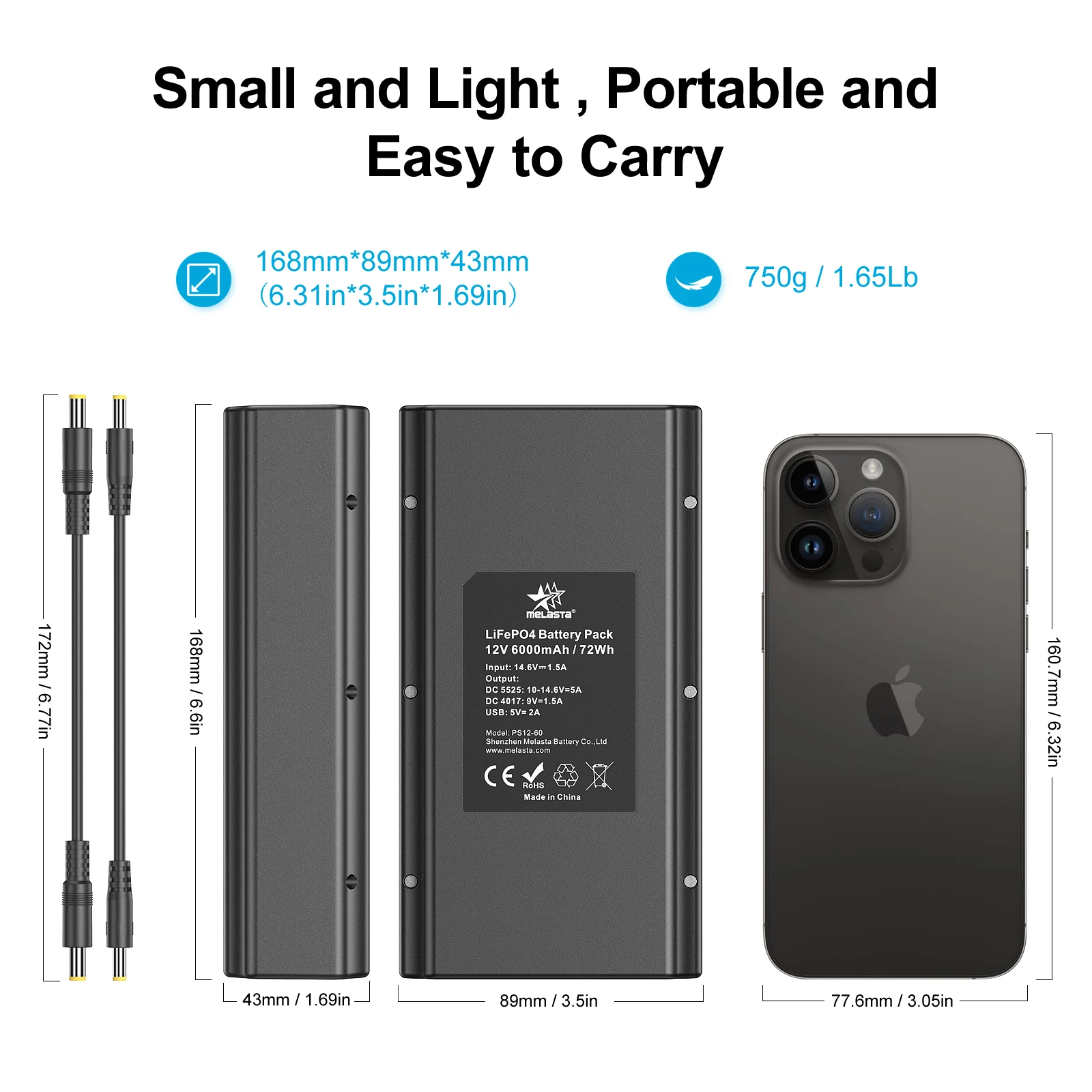 Power Bank 6000 мАч 5 В 9 12