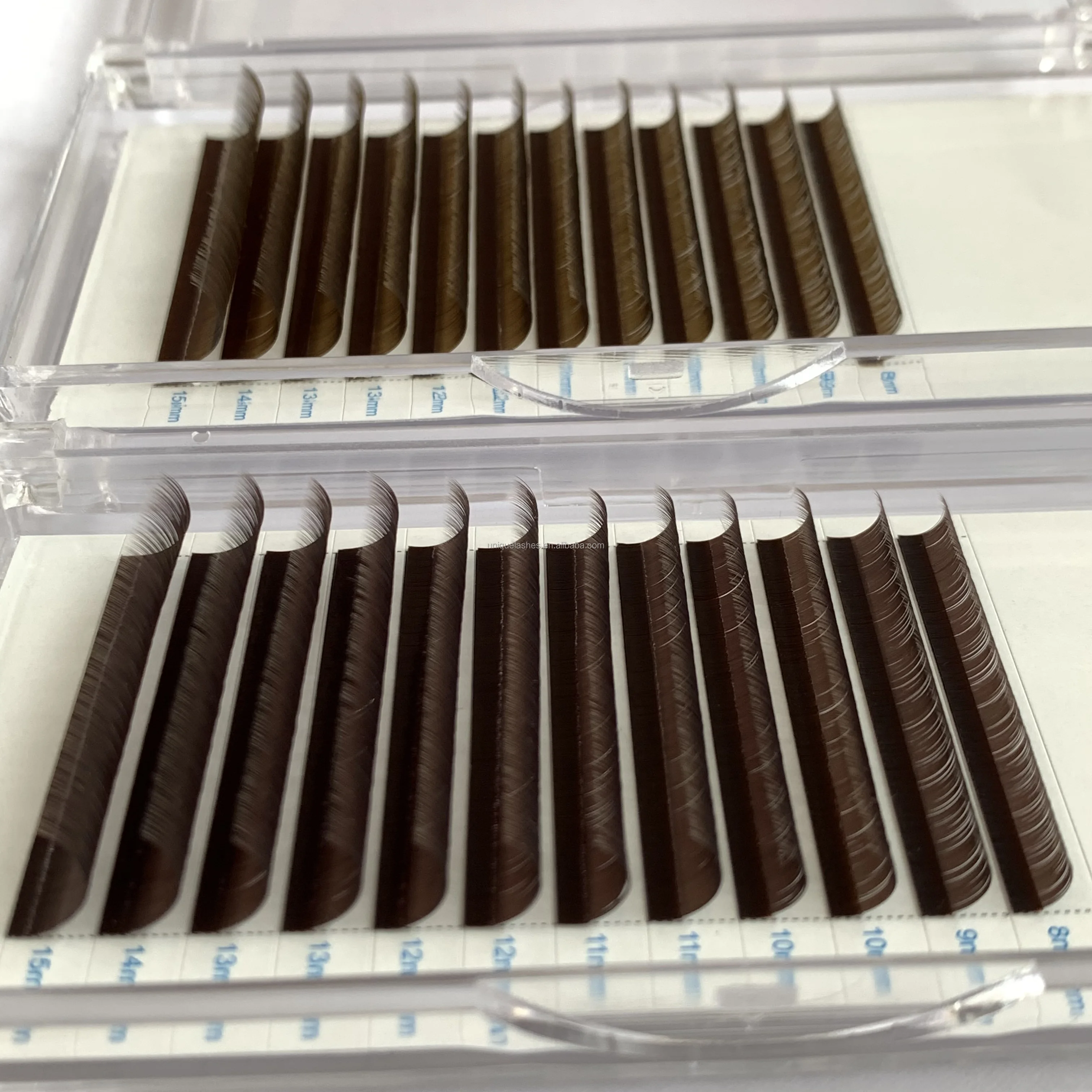 Dark Brown 0.03 0.05 0.07 mm Eyelash Extensions Soft Matte Silk Lashes Faux Mink Individual Volume Lashes Natural