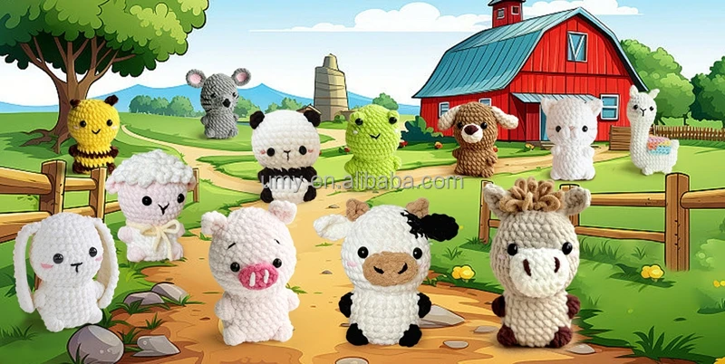 Stuffed Animal Knitting Sets Beginners Crochet Kit Animal Llama Alpaca DIY Crochet Kit for Complete