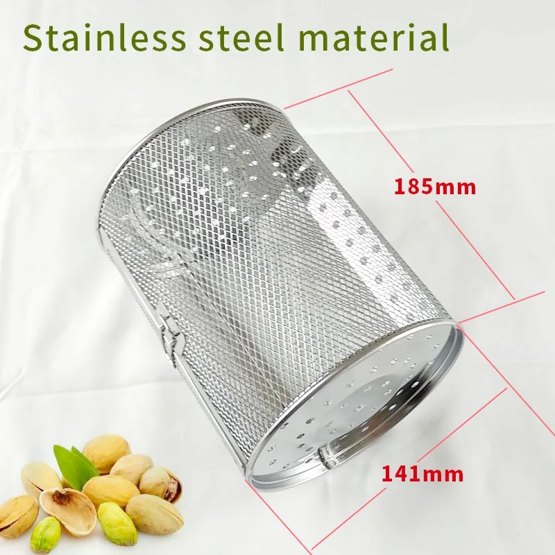 
Oven Accessories Rotary Grilling Cage Food Grade SUS304 Stainless Steel Roasted Peanut Nuts Grill Grill Baking Tools 